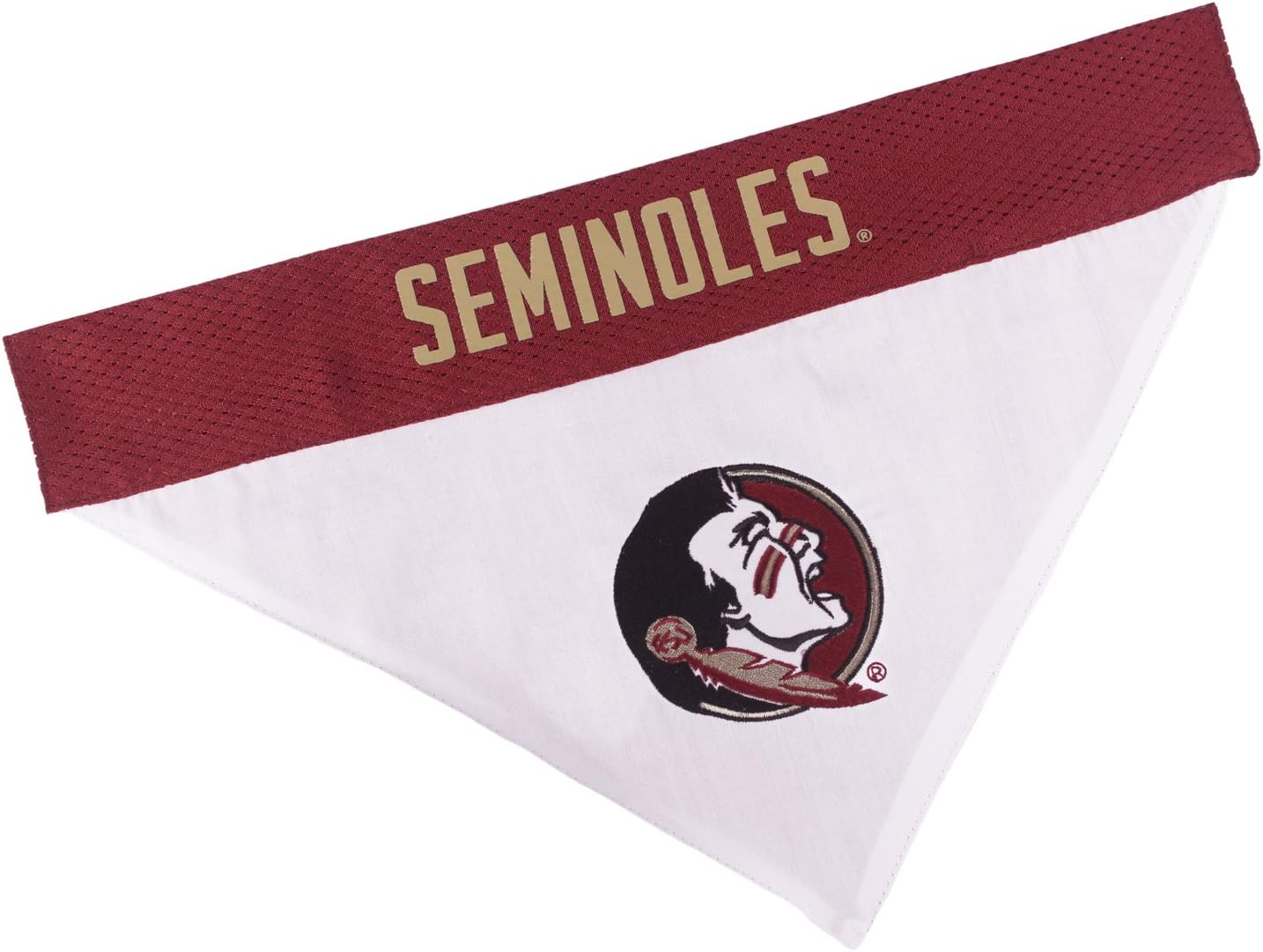 Pets First Collegiate Pet Accessories, Reversible Bandana, Florida State Seminoles, Large/X-Large