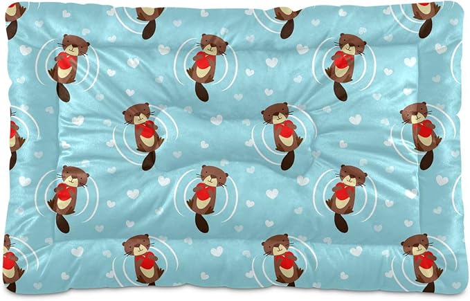 Cute Beaver Pet Bed Cute Dog Bed Mat Absorbing Non Slip Pad Pet Sleeping Mat for Small, Medium, and Large Dogs Puppy Cat 24 in x 18 in