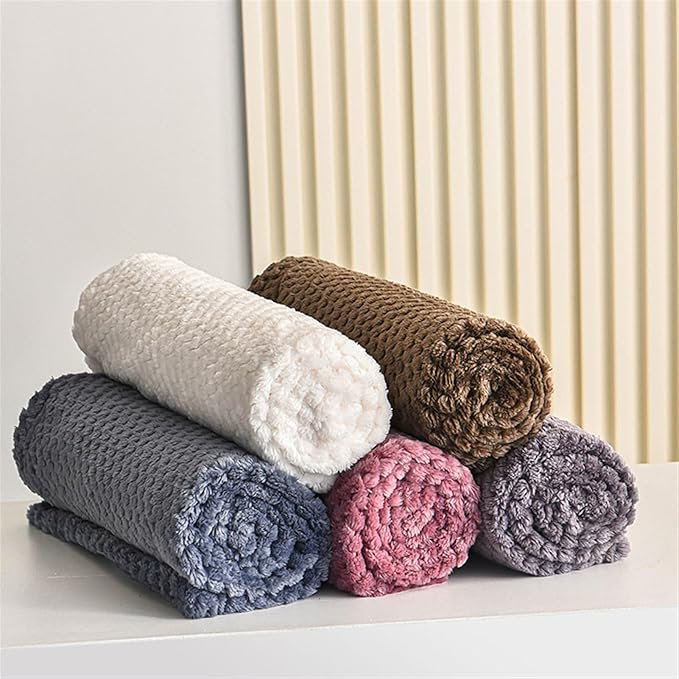 Pet Blanket Warm Soft Dog Blankets Washable Cat Throw Blankets Sofa Bed Couch Furniture Protector Cover for Small Medium Large Dogs Cats, Purple, 39" x 63"