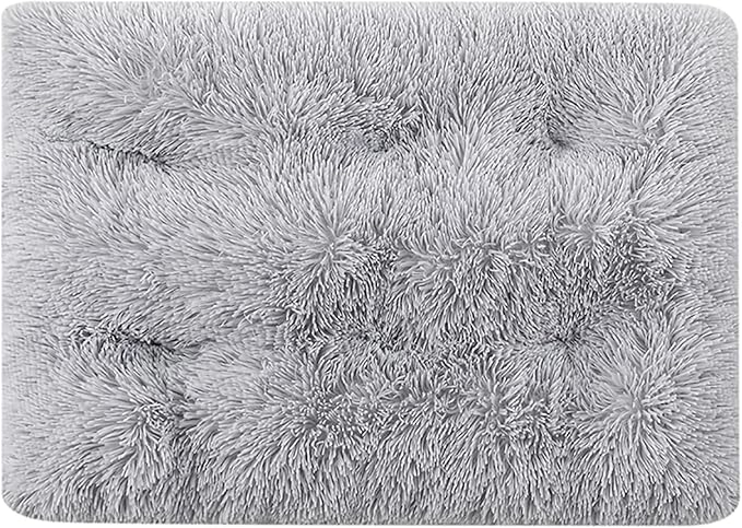 Dog Crate Mat, Dog Bed for Large Dogs, Comfy Fluffy Kennel Pad Anti-Slip for Dog beds & Furniture, Quilted Dog Bed for Pets for Medium/Small Dogs Cats (Color : Gray 2, Size : 30x21)