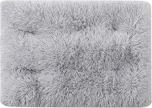 Dog Crate Mat, Dog Bed for Large Dogs, Comfy Fluffy Kennel Pad Anti-Slip for Dog beds & Furniture, Quilted Dog Bed for Pets for Medium/Small Dogs Cats (Color : Gray 2, Size : 20x14.9)