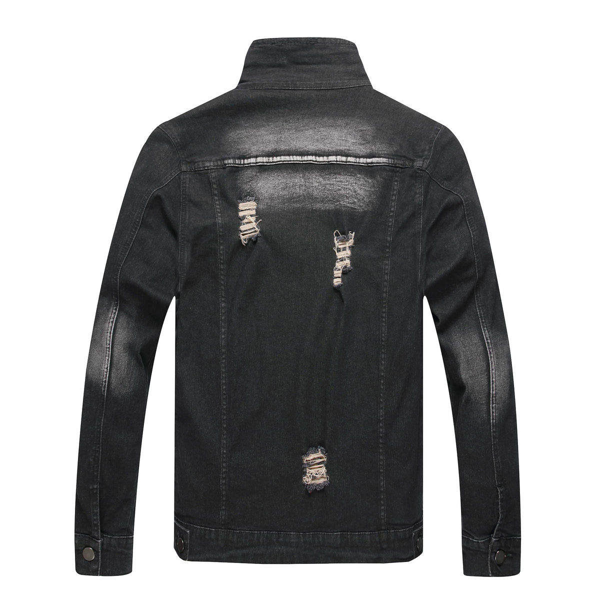 QIMYUM Jean Jacket For Men, Distressed Slim Denim Jacket