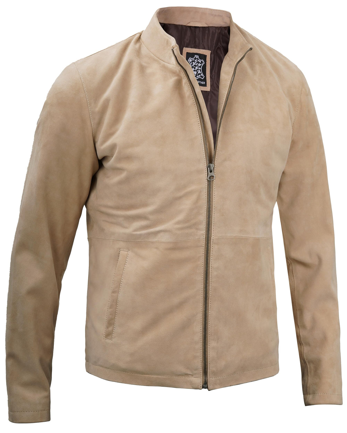 fjackets Suede Jacket Men - Real Suede Leather Jacket Men Disc | [1100356] Moroco Camel, 2XL