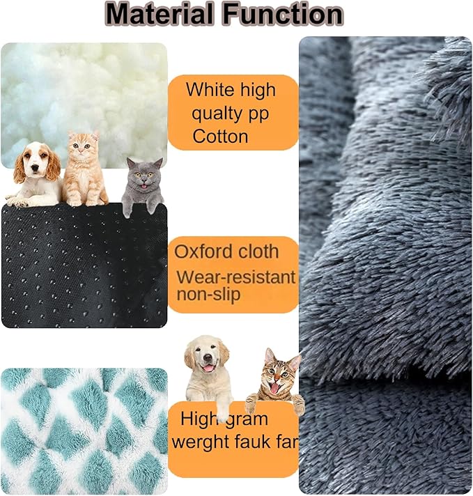 Dog Crate Mat, Dog Bed for Large Dogs, Comfy Fluffy Kennel Pad Anti-Slip for Dog beds & Furniture, Quilted Dog Bed for Pets for Medium/Small Dogs Cats (Color : A1, Size : 20x14.9)