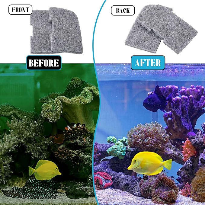 30 Pcs Ammonia Remover Pad Compatible with 306/307/406/407 Aquarium Canister Filter Media Ammonia Reducer for Fish Tank Replacement Parts Accessories