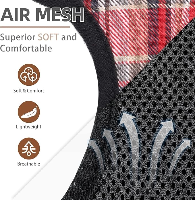 PUPTECK Soft Mesh Dog Harness and Leash Set Pet Puppy Cat Comfort Padded Vest No Pull Harnesses, Red Mixed, L