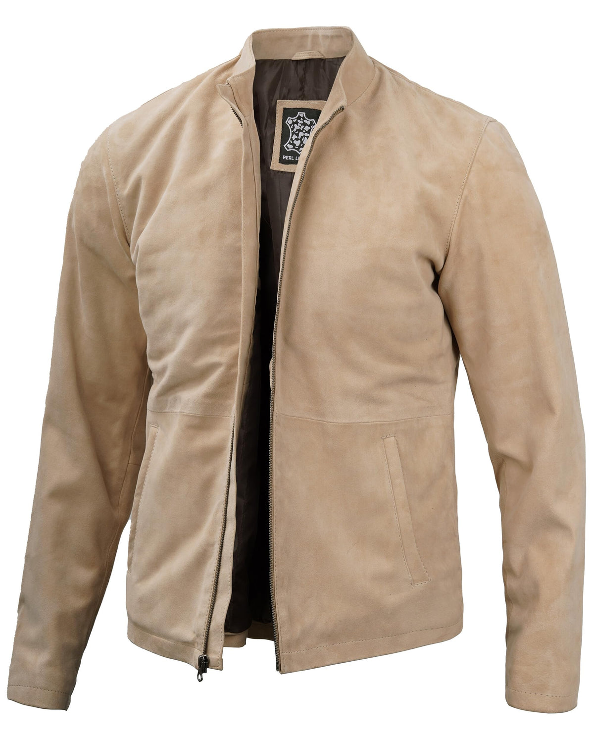fjackets Suede Jacket Men - Real Suede Leather Jacket Men Disc | [1100356] Moroco Camel, 2XL