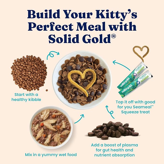 Solid Gold Five Oceans Holistic Grain Free Wet Cat Food, Mackeral & Tuna in Gravy, All Life Stages, 3oz Can, 24 Count (Packaging May Vary)