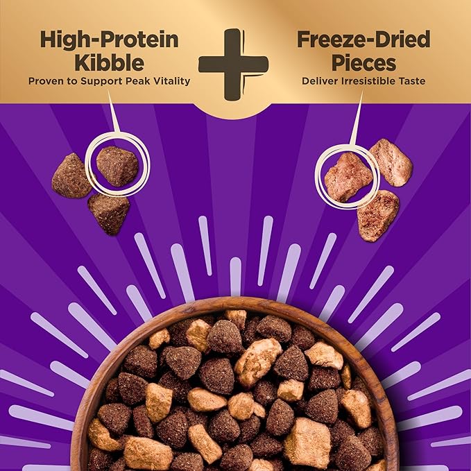 Wellness CORE+ Dry Dog Food with Freeze Dried Pieces, Small Breed, Grain Free, High Protein, Natural, Original Turkey & Chicken Recipe, (10-Pound Bag)