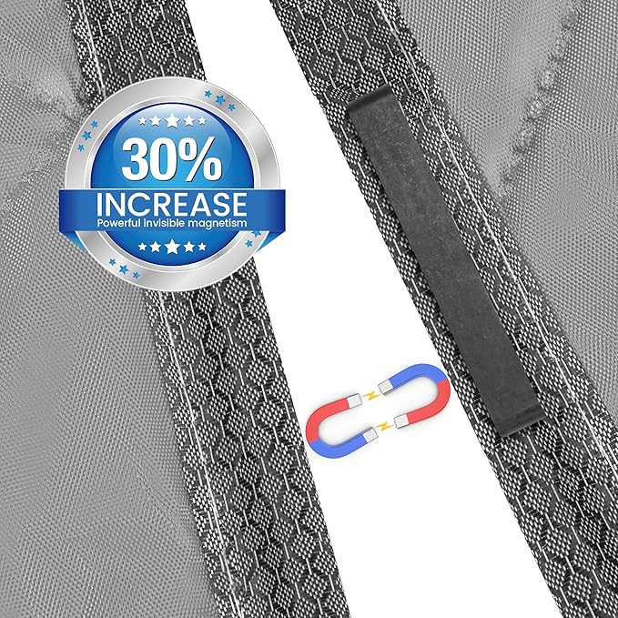 Cotton Thermal Door Screen Draft Stopper Cover Made of Oxford and Cotton Fill Fit 38x82inch Door Screen Door Itself Size 40x84inch Curtains for Winter, Insulated Door Curtain for Doors