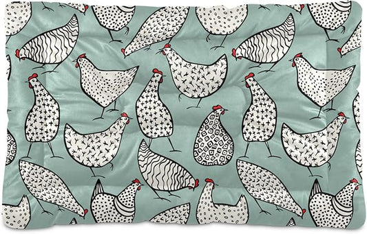 Pet Bed Funny Chicken Dog Bed Mat Absorbing Non Slip Pad Pet Sleeping Mat for Small, Medium, and Large Dogs Puppy Cat 36 in x 24 in