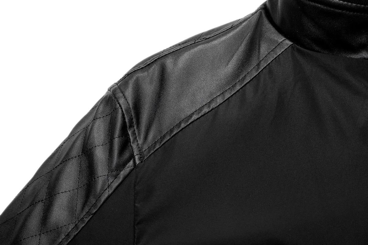 Tanming Men's Casual Slim Fit Lightweight Zip Up Softshell Bomber Jacket (Medium, Black)