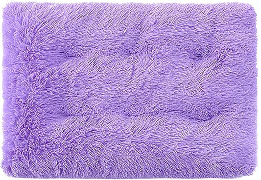 Dog Crate Mat, Dog Bed for Large Dogs, Comfy Fluffy Kennel Pad Anti-Slip for Dog beds & Furniture, Quilted Dog Bed for Pets for Medium/Small Dogs Cats (Color : Purple, Size : 36x25)