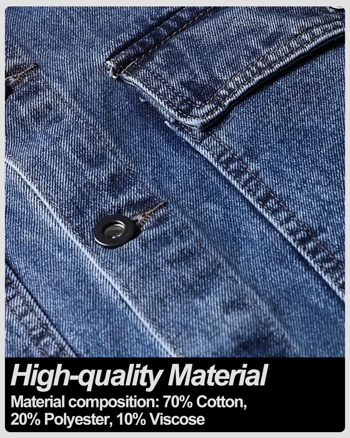 Harbrosrce Classics Men's Denim Vest Sleeveless Denim Vest Cowboy Jacket Motorcycle Vest Biker Vest for Men Casual Leisure