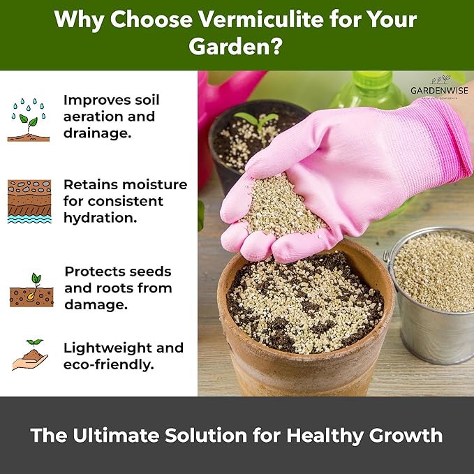 Organic Superfine Vermiculite for Indoor Gardening Plants and Mushrooms – Enhances Soil Aeration, Seed Germination, Rooting Cuttings – Small Packages and Bulk (Vermiculite Grade 1 - Superfine, 20 qts)