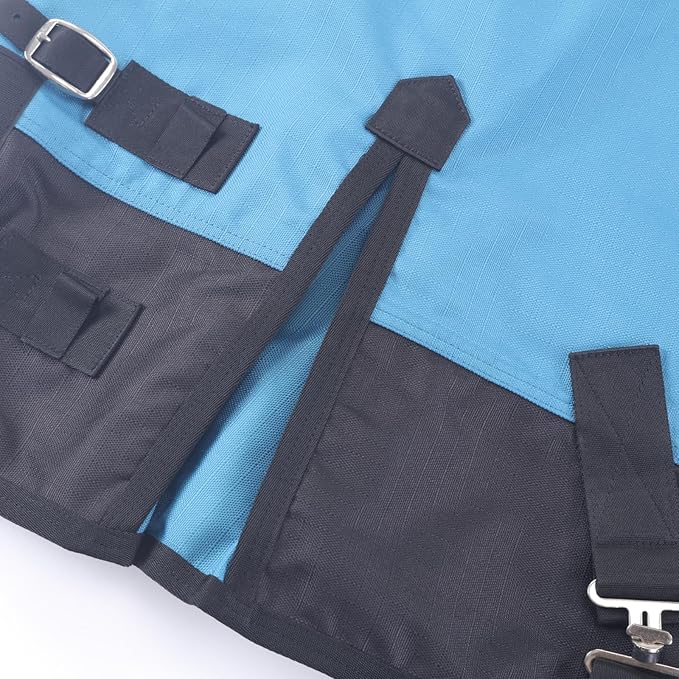 Mini Horse/Pony/Foal/Miniature Size 36"-51" Lightweight Waterproof & Breathable 1200 Denier Turnout Blanket with No Filling Peacockblue 42"