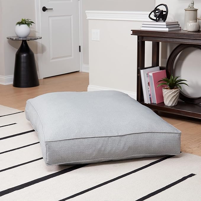 Charlie Rectangle Indoor/Outdoor Pillow Style Dog Bed, Heather, Large (36" x 48")