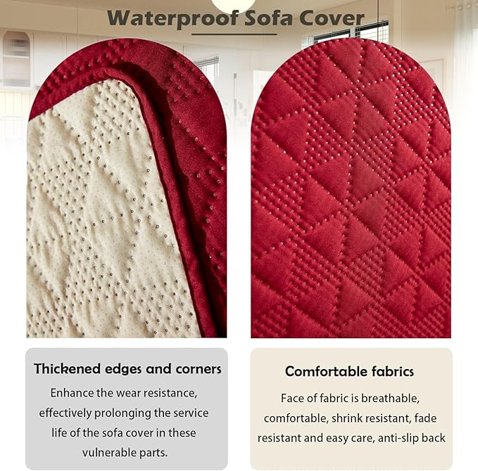 Waterproof Dog Bed Cover Pet Blanket, Soft Pet Couch Covers for Sofa Washable, Bed Couch Sofa Furniture Protector for Puppy Cat Kids (Red,75 * 180 CM)