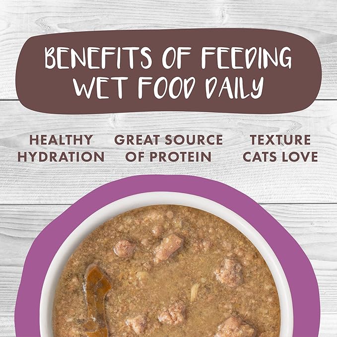 Weruva Classic Cat Stews!, Stewbacca with Chicken, Duck & Salmon in Gravy, 5.5oz Can (Pack of 8)