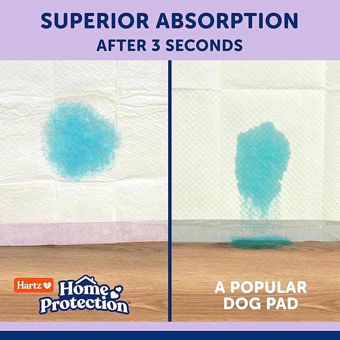 Hartz Home Protection Super Absorbent Odor Eliminating Lavender Scented No Leaks Dog Pads, 100 Count