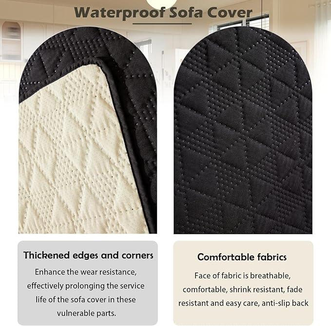 Waterproof Dog Bed Cover Pet Blanket, Soft Pet Couch Covers for Sofa Washable, Bed Couch Sofa Furniture Protector for Puppy Cat Kids (Black,75 * 180 CM)