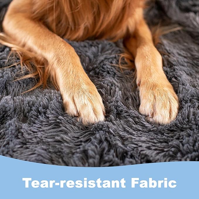 PawProof Fuzzy Pet Throw Blanket - Waterproof Blanket for Dogs & Cats - Faux Fur & Ultra-Soft Microsuede - Beige S Size (28"x38")