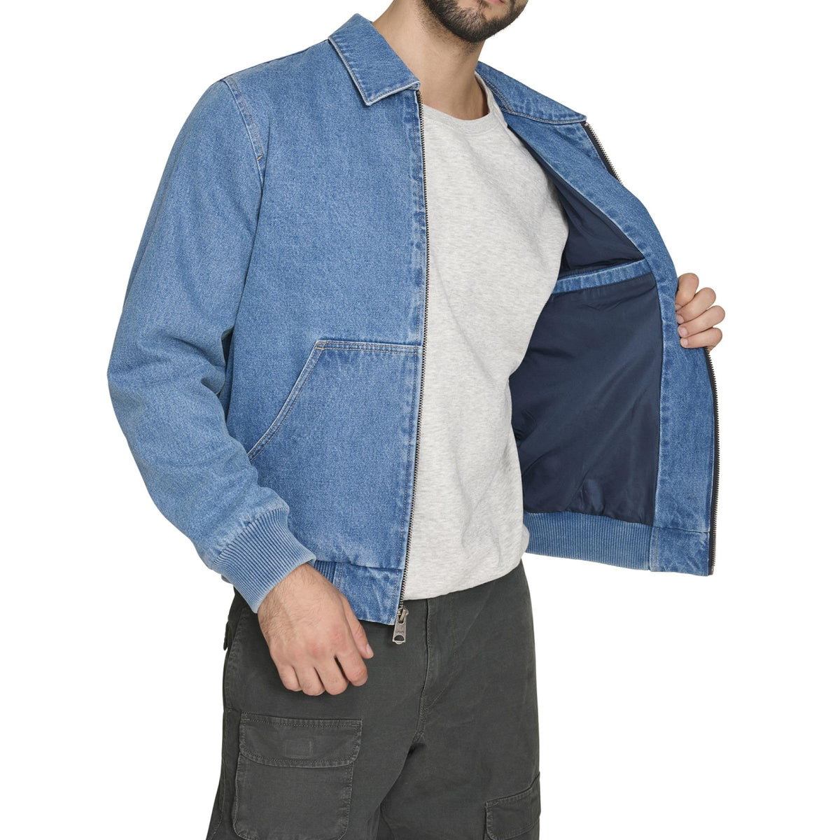 Levi's Men's Western Bomber Jacket, Medium Wash Denim, Medium