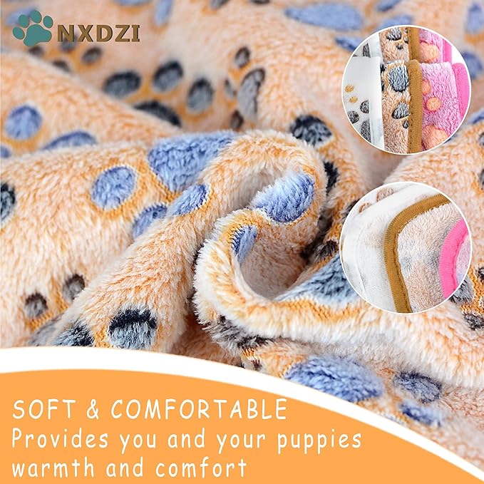 Dog Blankets for Small Medium Dogs Washable, 3 Pack Pet Blanket Washable 30" x 20", Fuzzy Soft Puppy Throw Cover for Kennel Crate Bed
