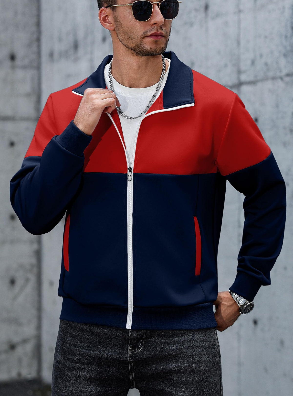 HYPESTFIT Men’s Retro Track Jackets, Relaxed Fit