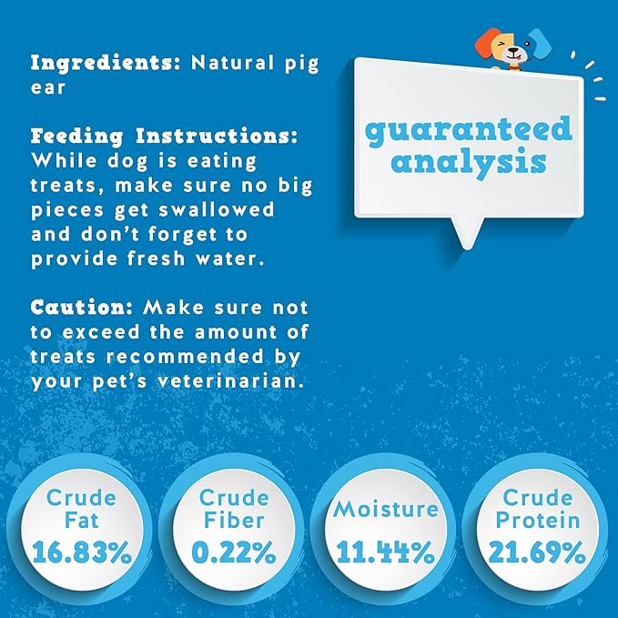 Jack&Pup Half Pig Ears for Dogs (30 Pack) - All Natural Single Ingredient Pigs Ears Halves - Premium Dog Ear Treat - Dog Chew Treats for Large and Small Breeds