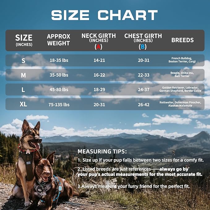 AUROTH Tactical Dog Harness for Large Dogs No Pull Adjustable Pet Harness Reflective K25 Working Training Easy Control Pet Vest Military Service Dog Harnesses