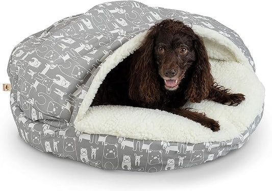 Snoozer Luxury Orthopedic Cozy Cave Pet Bed, Pedigree Storm - Extra Large