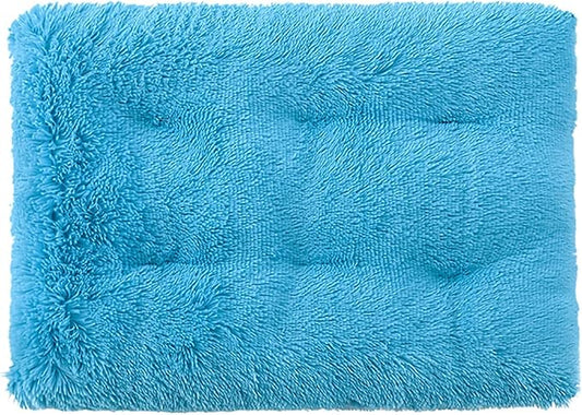 Dog Crate Mat, Dog Bed for Large Dogs, Comfy Fluffy Kennel Pad Anti-Slip for Dog beds & Furniture, Quilted Dog Bed for Pets for Medium/Small Dogs Cats (Color : Blue, Size : 16.9x11)