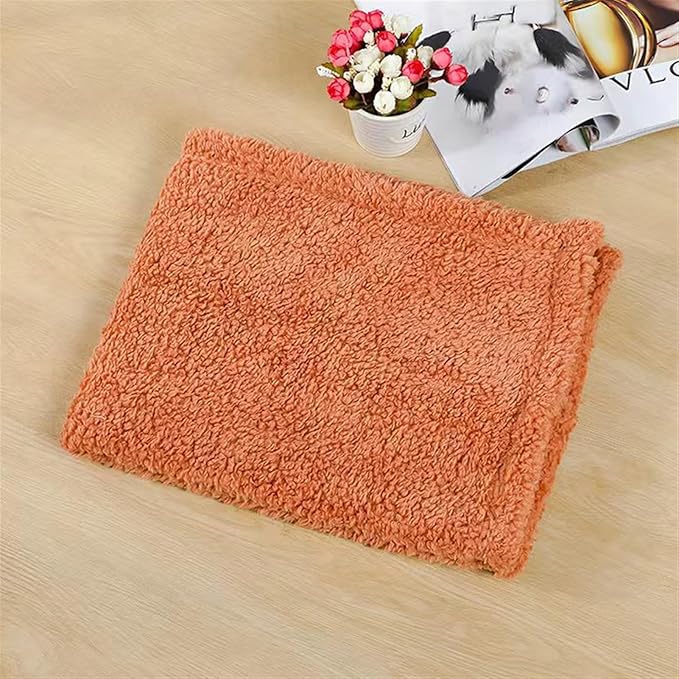Pet Blankets for Couch Sofa Bed Dog Blankets Reversible Cat Blanket Soft Furniture Protector Cover for Small Medium Large Dogs Cats, Orange, 31 x 39 inches
