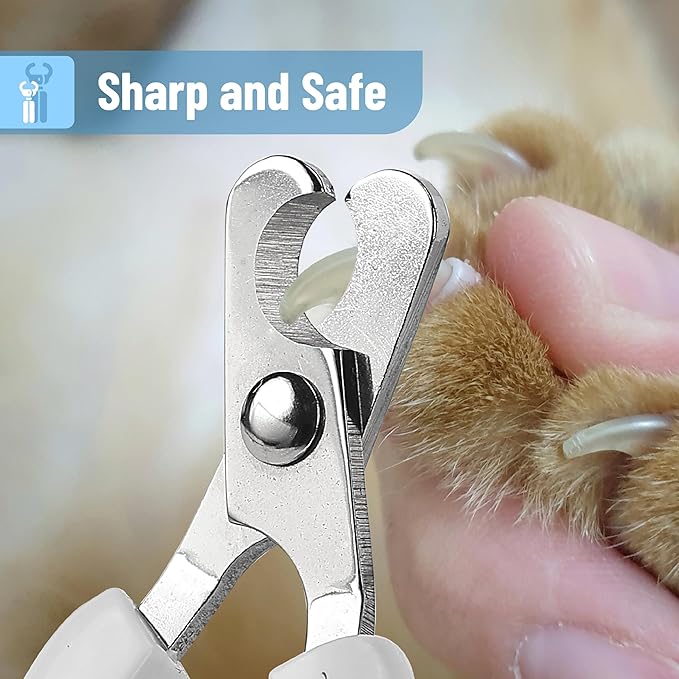 Mr. Pen Cat Nail Trimmer - White & Gray, Cat & Dog Nail Clipper, Kitten & Small Dog Claw Trimmer