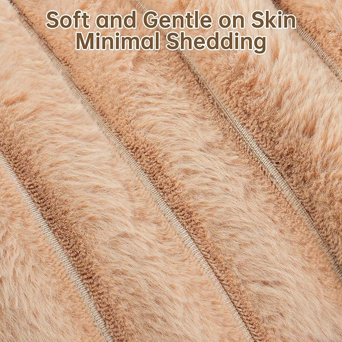 Donut Dog and Cat Bed, Luxurious Comfortable Faux Rabbit Fur Pet Beds, Round Anti-Anxiety Calming Puppy Kitten Bed with Anti-Slip Bottom for Small Medium Dogs & Cats(28", Brown)