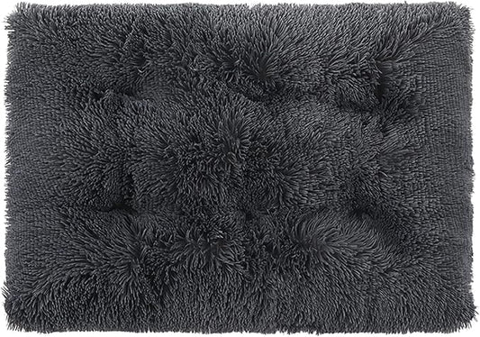Dog Crate Mat, Dog Bed for Large Dogs, Comfy Fluffy Kennel Pad Anti-Slip for Dog beds & Furniture, Quilted Dog Bed for Pets for Medium/Small Dogs Cats (Color : Gray 1, Size : 48x33)