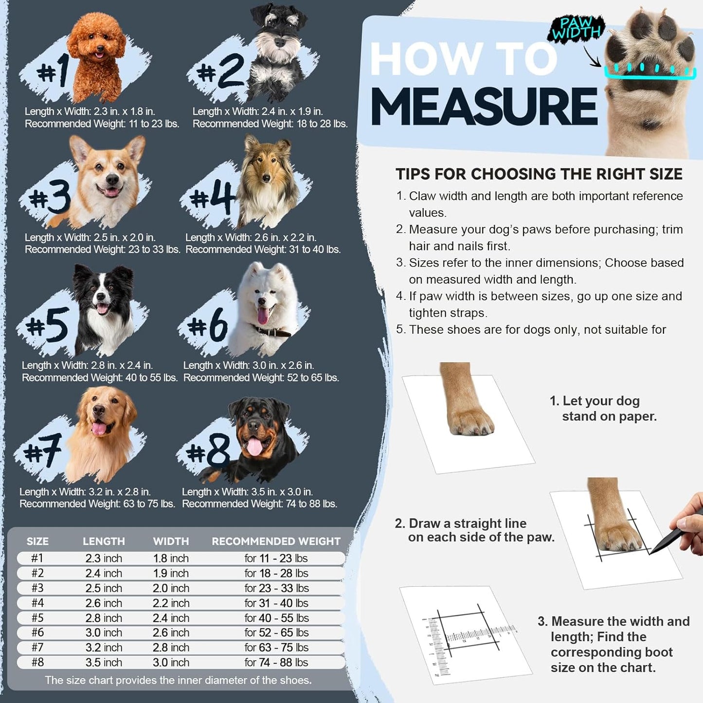 Dog Shoes for Large Small Medium Dogs, Breathable Mesh Dog Boots & Paw Protectors for Summer Hot Pavement Winter Snow, Waterproof Anti-Slip Dog Booties for Hiking Hardwood Floors(Blue-Beige7)