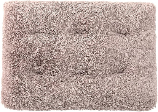 Dog Crate Mat, Dog Bed for Large Dogs, Comfy Fluffy Kennel Pad Anti-Slip for Dog beds & Furniture, Quilted Dog Bed for Pets for Medium/Small Dogs Cats (Color : Brown, Size : 20x14.9)