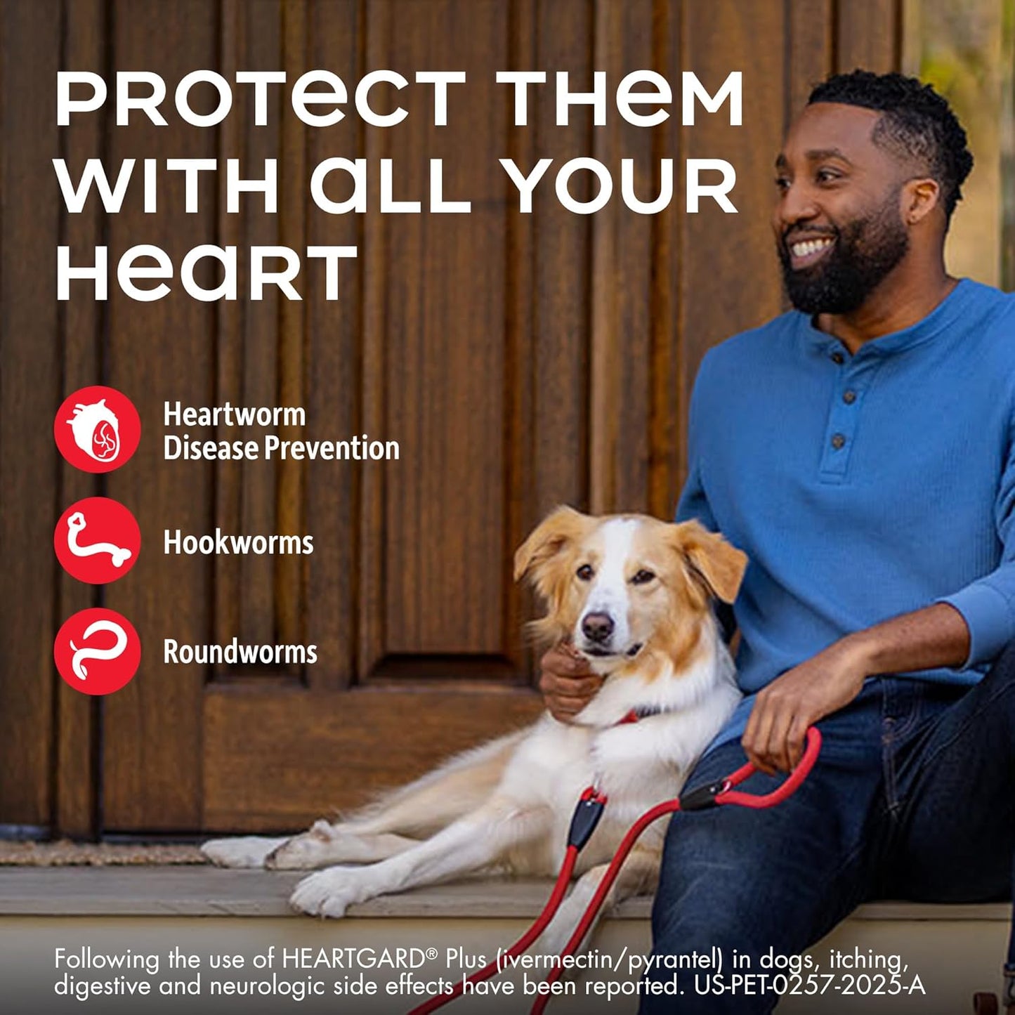 HEARTGARD® Plus (ivermectin/pyrantel) Real-Beef Chewables for Dogs up to 25 lbs (Blue Box) 6 Month Supply of Chews (Heartworm Disease Preventive)