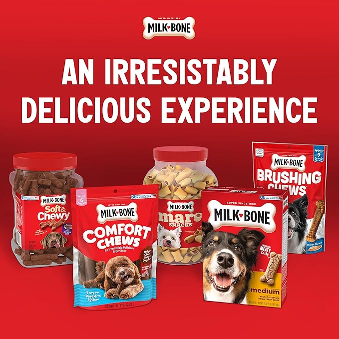 Milk-Bone Soft & Chewy Dog Treats Made with Real Bacon, 25 Ounce, (Pack of 2)