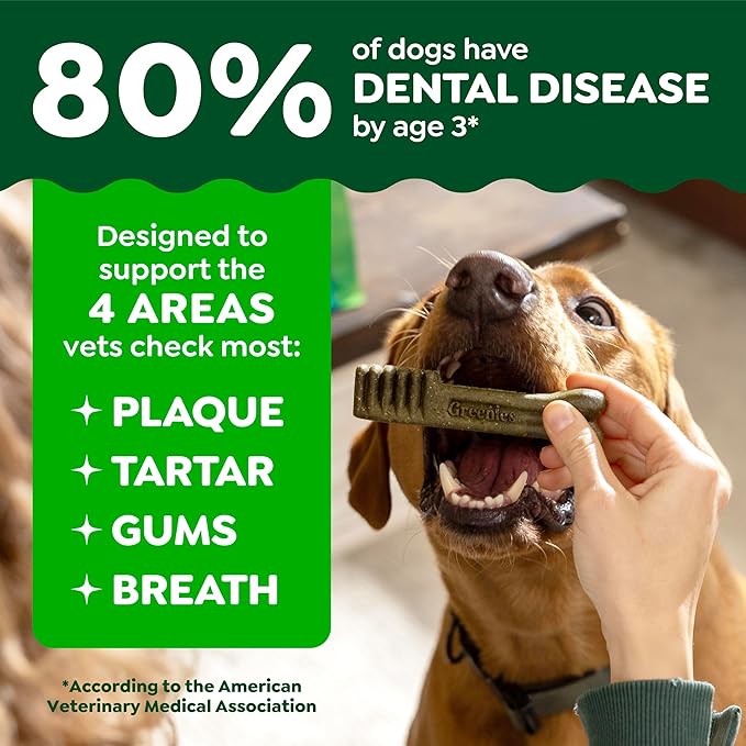 Greenies Veterinarian-Recommended Adult Natural Dental Dog Treats Petite Size, Sweet Potato Flavor, 12 oz. Pack, 20 Count