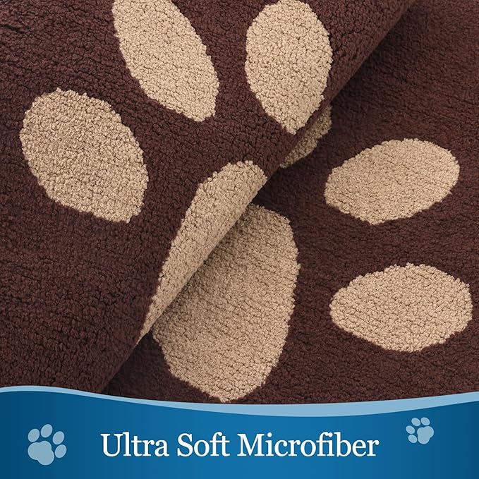 Buganda Dog Door Mat for Muddy Paws, Absorbent Dirt Trapper Washable Indoor Doormats, Non Slip Low-Profile Mud Mat for Dogs, Front Entrance Doormat for Inside Floor (70x47 Inches, Brown)