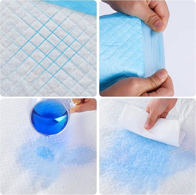 Large Pet Training and Puppy Pads Pee Pad for Dogs 24"x24"-80 Count Super Absorbent & Leak-Proof