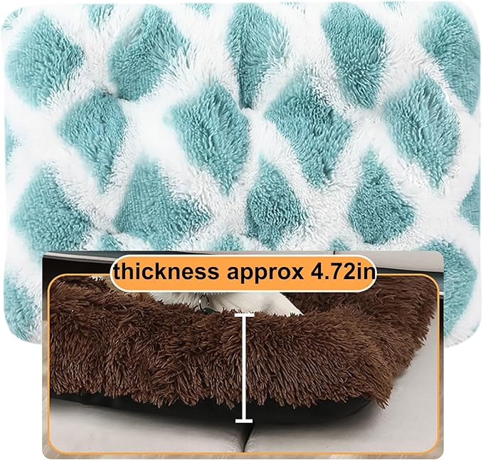 Dog Crate Mat, Dog Bed for Large Dogs, Comfy Fluffy Kennel Pad Anti-Slip for Dog beds & Furniture, Quilted Dog Bed for Pets for Medium/Small Dogs Cats (Color : A1, Size : 36x25)