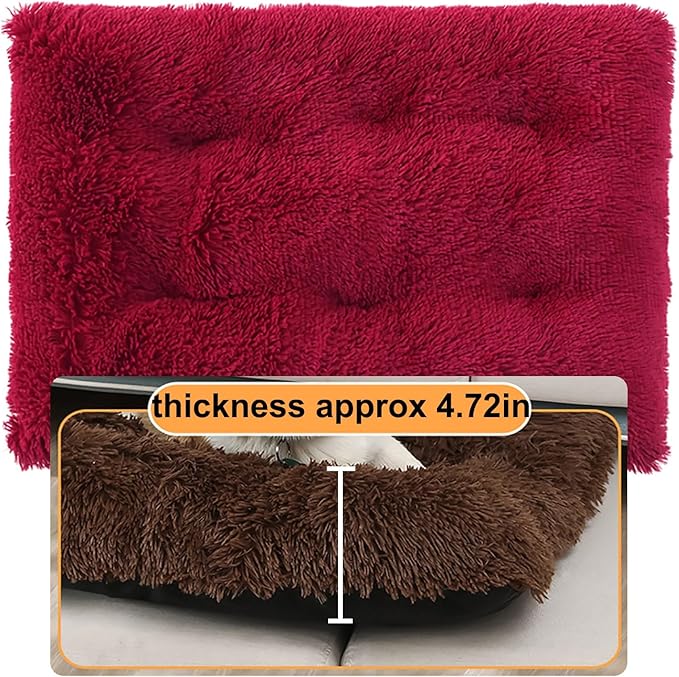 Dog Crate Mat, Dog Bed for Large Dogs, Comfy Fluffy Kennel Pad Anti-Slip for Dog beds & Furniture, Quilted Dog Bed for Pets for Medium/Small Dogs Cats (Color : Green, Size : 20x14.9)