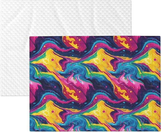 Waterproof Dog Blanket Soft Pet Blanket for Puppy Cat, Fleece Cat Throw Blankets for Furniture Bed Couch Sofa Reversible - Abstract Colorful Tie Dye 1
