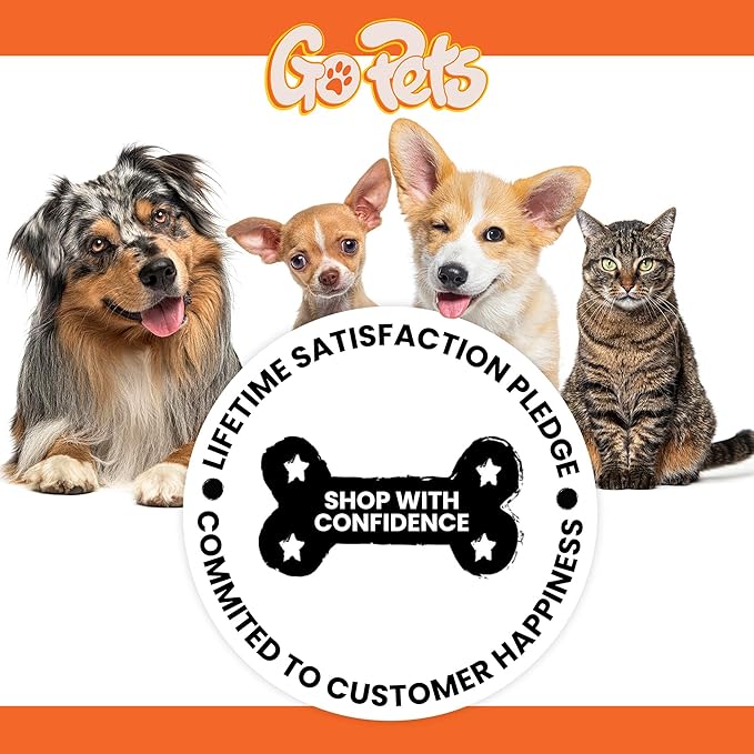 GoPets Nail Clipper for Small to Medium Pets, Quick Sensor Safety Guard, Heavy Duty Trimmer for Thick Nails, Stainless Steel Blades, Grooming Tool for Dogs & Cats, Non-Slip Handle, Built-in Nail File