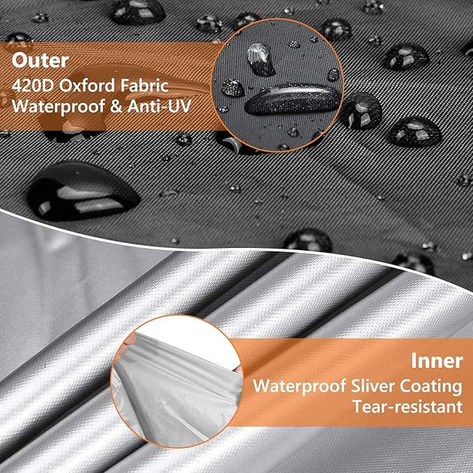 Roasivi Universal Large Birdcage Cover Black Out and Breathable Cages Cover for Parrots and Other Small Animals Durable Waterproofing Washable Material 36" L x 25" W x 48" H Black