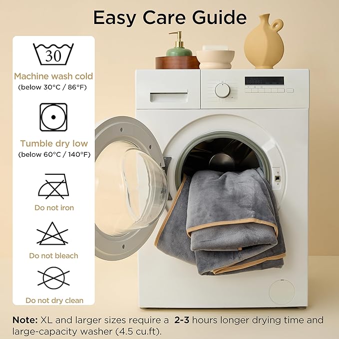 Bedsure Waterproof Blanket for Bed - Sherpa Fleece Waterproof Dog Blankets for Large Dogs, Pet Blankets for Bed/Couch/Dog Crate, Soft Plush Reversible Furniture Protector, Queen, 90"x86", Light Grey